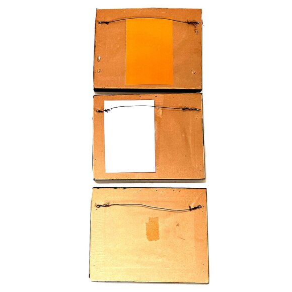 Set / 3 Warren Kimble Framed Folk Art Animal Print Country Style Kitchen Wall - Picture 5 of 6